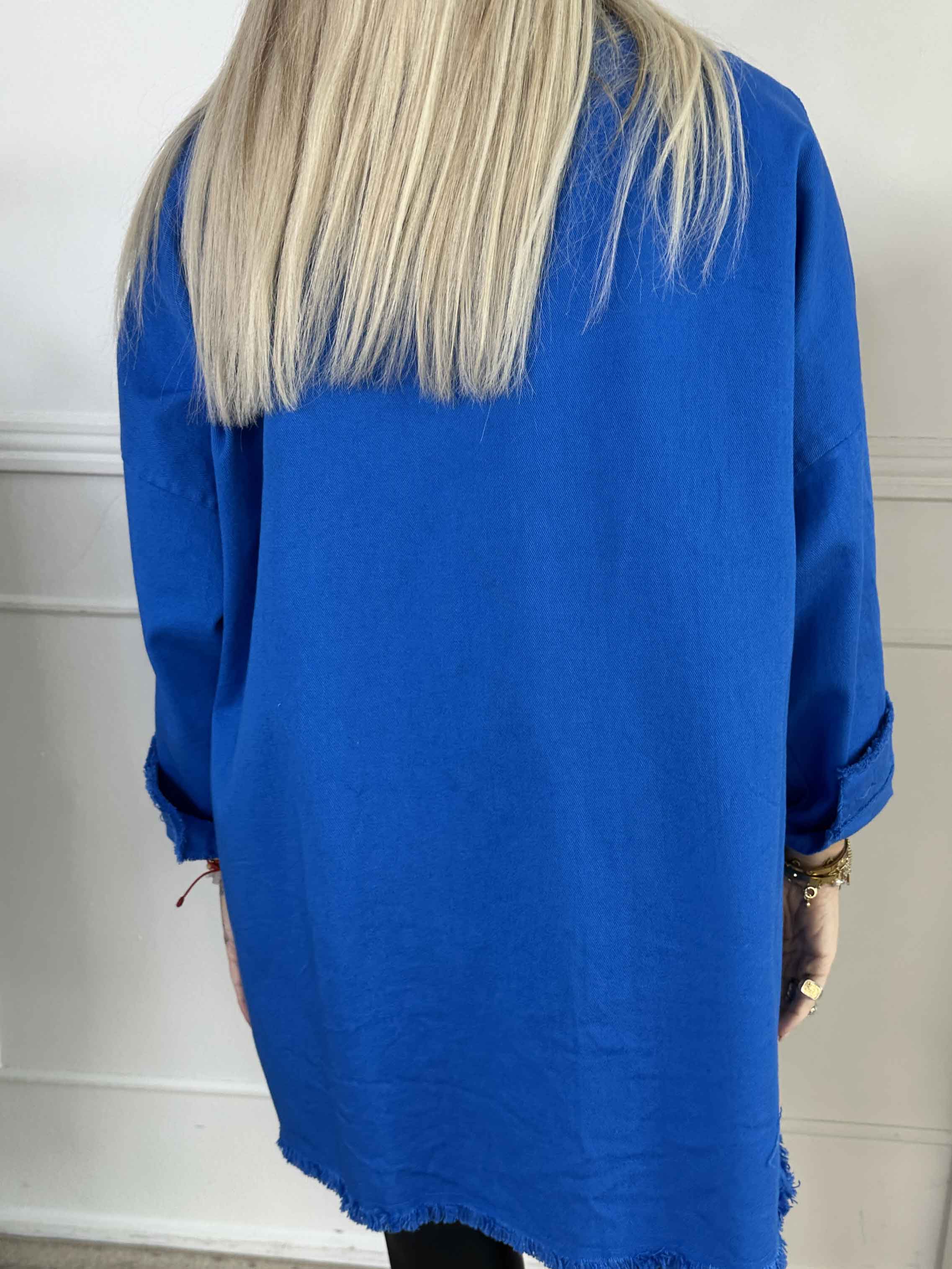 Scarlett - Jeansjacka med axlar av spets